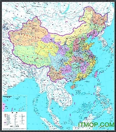 中国竖版地图