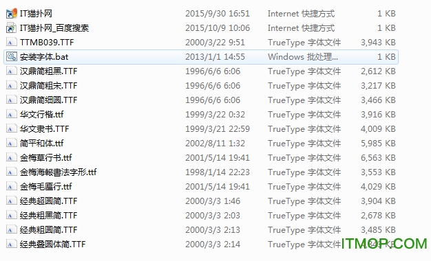 coreldraw中文字体库(15种)常用字体免费版