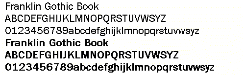 Franklin Gothic Book字体免费版
