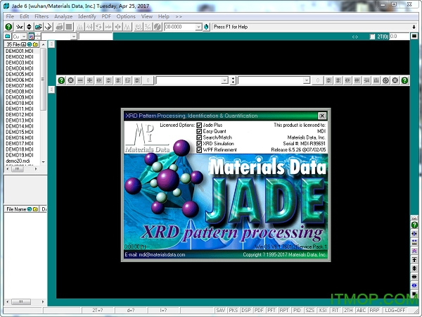 xrd分析软件jade(MDI Jade)v6.5 免费无限制版