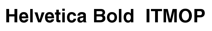 helvetica bold字体