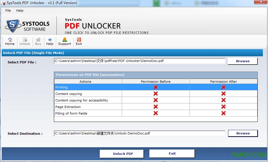 SysTools PDF Unlocker(PDF解锁软件)v3.3 绿色免费版