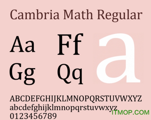 cambria math字体下载