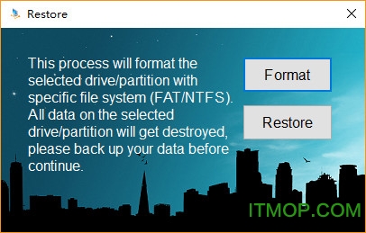 群联主控量产工具/低格工具Restore(U盘格式化)