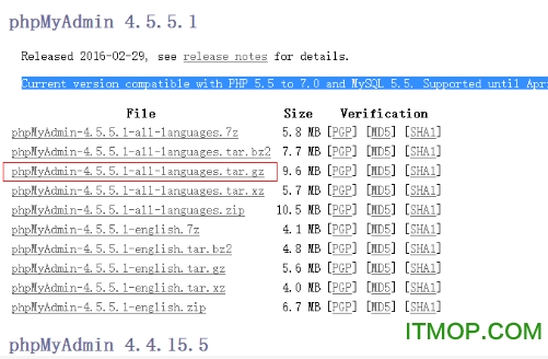 phpMyAdmin For Linux(MySQL server数据库管理)v5.1.2 官方版