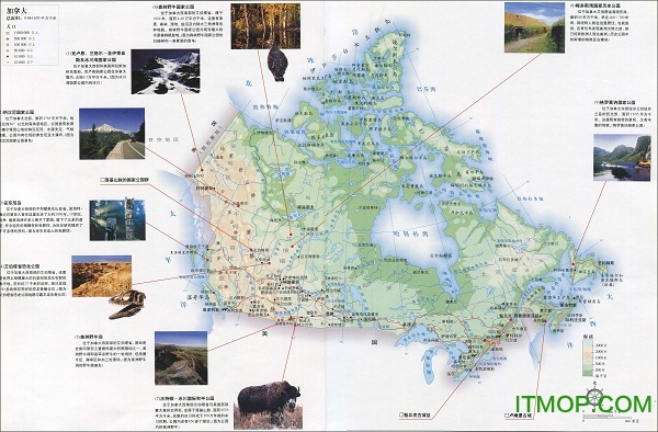 加拿大旅游地图高清中文版