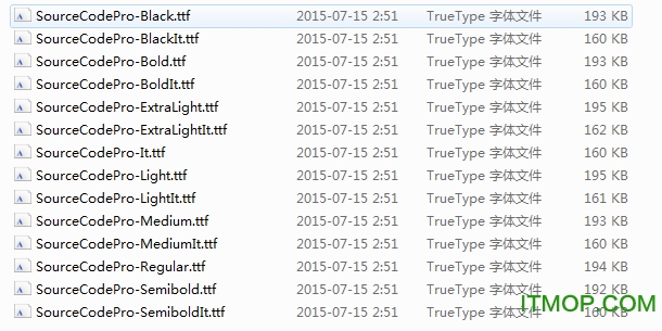 source code字体包(adobe开源编程字体)v2.010 免费版