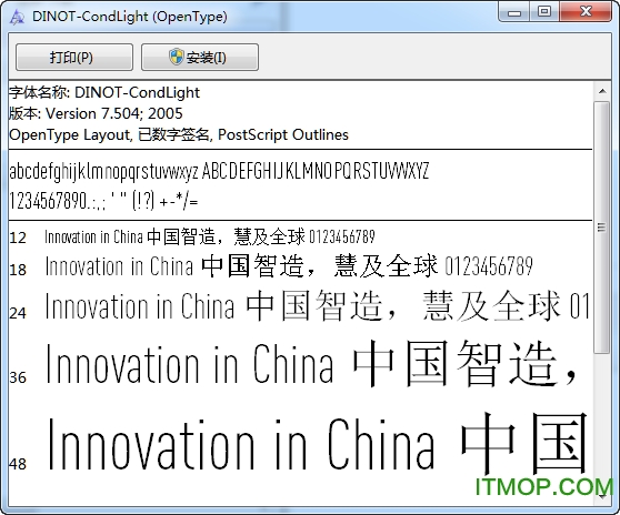 DINOT CondLight免费otf版