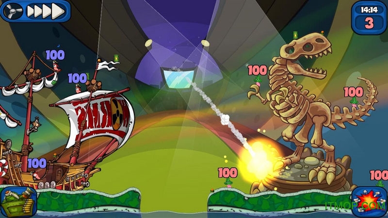 百战天虫2末日浩劫汉化破解版v1.4.1 安卓修改版