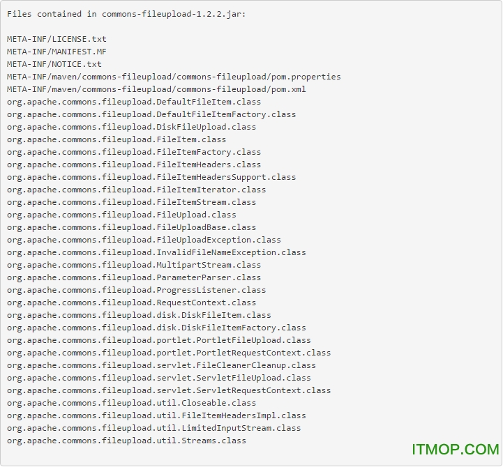 commons fileupload 1.2.1.jar源码包官方版