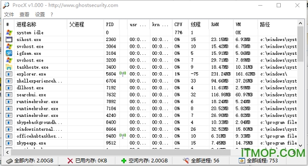 Procx文件(专业的进程检测工具)v1.000 汉化绿色特别版