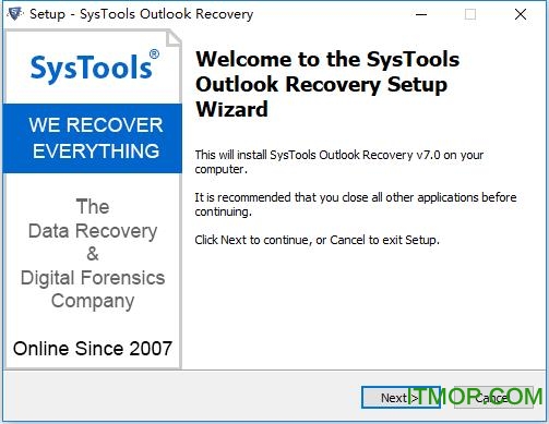 SysTools Outlook Recovery数据恢复软件v7.0 安装版