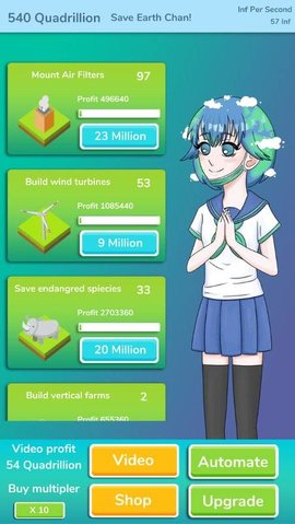 地球模拟器游戏(Earth Chan Idle Simulator)v1.3 安卓中文版