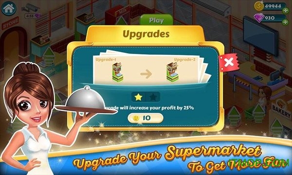 超市大亨无限钻石金币版(Supermarket Tycoon Mania)v1.40 安卓中文版