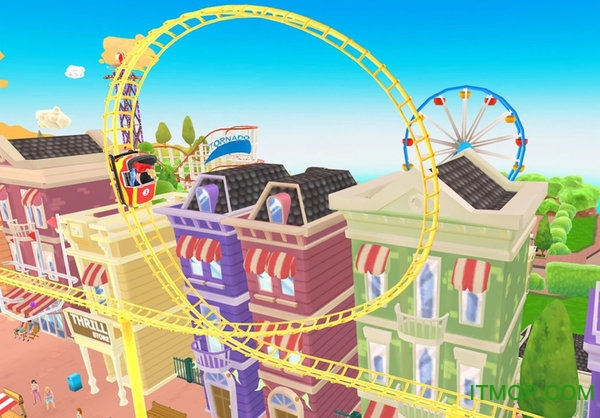 主题公园过山车破解版最新版(Thrill Rush)v1.3.4 安卓无限钻石金币版