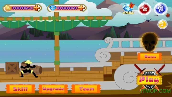 火柴人英雄草帽路飞(Stickman Hero Pirate Fight)v1.2 安卓中文版