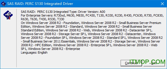 dell prec s310阵列卡驱动for Win 2008 R2|Win2012|Win2012 R2