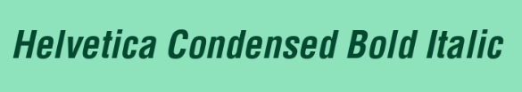 Helvetica Condensed Bold Italicv1.0 免费版