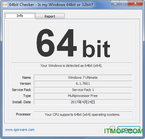 64bit Checker(64位查询)v1.5.0 绿色版