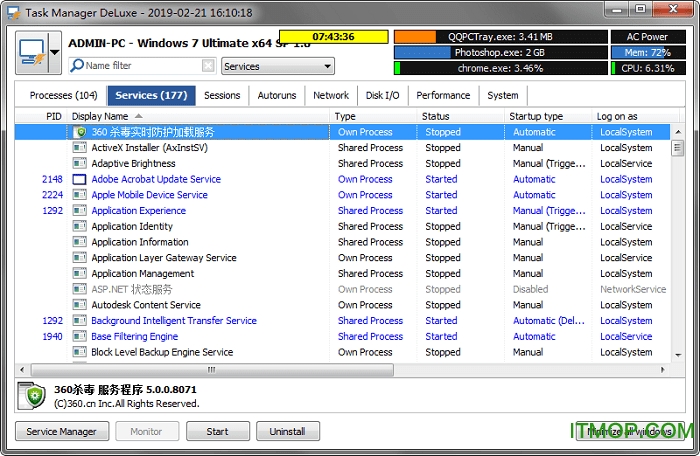 Task Manager DeLuxe(tmx高级多功能任务管理器)v3.9.0.0 绿色版
