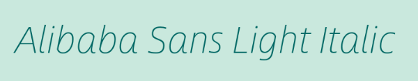 AlibabaSans LightItalic免费版