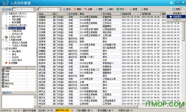 人员动态管理系统v8.0 绿色版