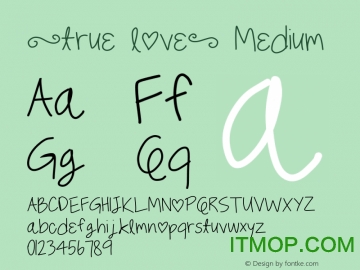 TrueLove字体免费版