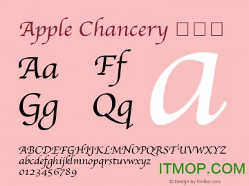 apple chancery字体免费版