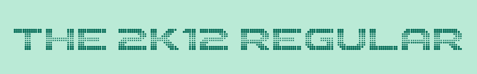 The 2K12 Font免费版