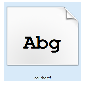 courbd.ttf字体