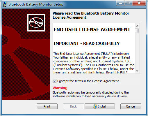 蓝牙电池监控软件(Bluetooth Battery Monitor)v2.0.1.2 免费版