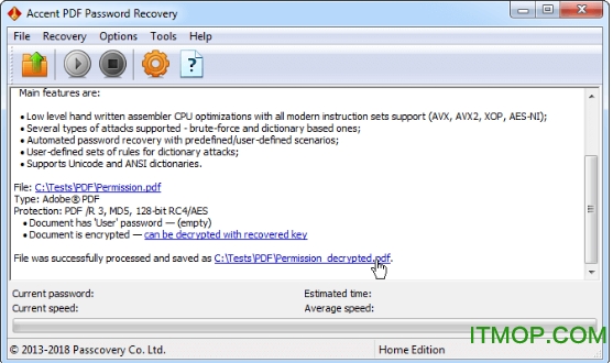 Accent PDF Password Recovery(PDF密码恢复软件)v1.41 官方版