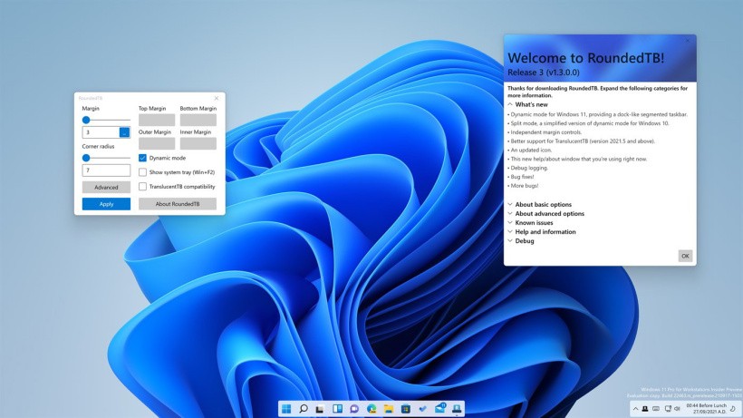 roundedtb(win11任务栏设置)v3.1 官方版