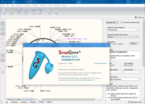 GSL Biotech SnapGene(分子生物学软件)v6.0.2 官方版