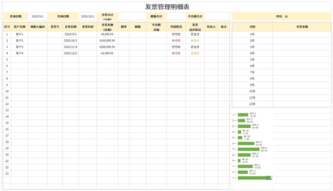 发票管理明细表v1.0 官方版