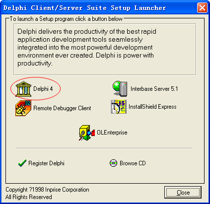 Delphi4.0安装
