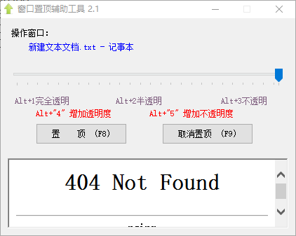 windowtop窗口置顶辅助工具v2.1 绿色版