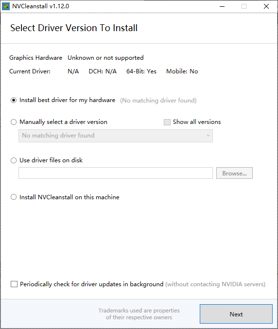 N卡驱动纯净安装工具NVCleanstallv1.12.0 官方版