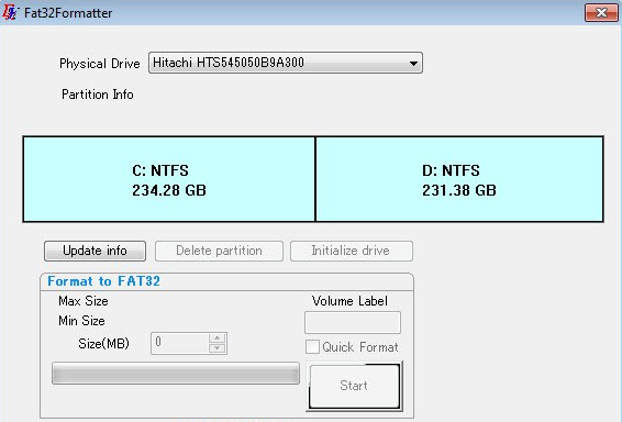 fat32formatter免安裝中文版(大内存卡FAT32格式化工具)v1.1 绿色版